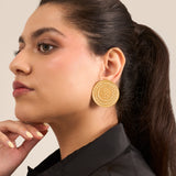 Mandala Coin Studs