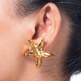 Golden Starfish Studs